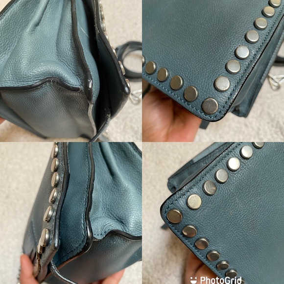 Prada Etiquette Flap Bag Studded Glace Calfskin Small bag - Picture 12 of 17